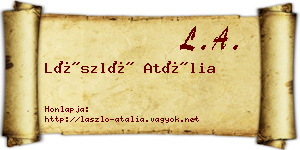 László Atália névjegykártya